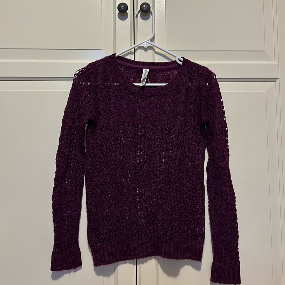 Aeropostale dark purple knit sweater